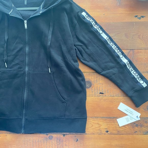 CALVIN KLEIN PERFORMANCE BLACK FULL ZIP SWEATSHIRT HOODIE JACKET SZ 1X NWT - Picture 8 of 10